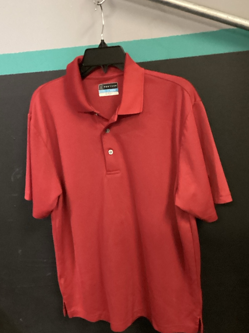 PGA Tour Men's Red Short-Sleeve Polo